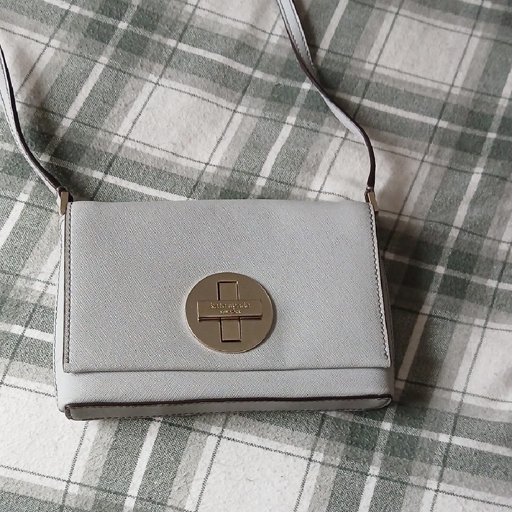 Kate Spade Light Gray/Blue Crossbody Bag